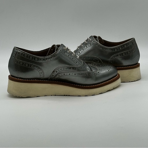 Grenson Gray Platform Brogues - Picture 7 of 10